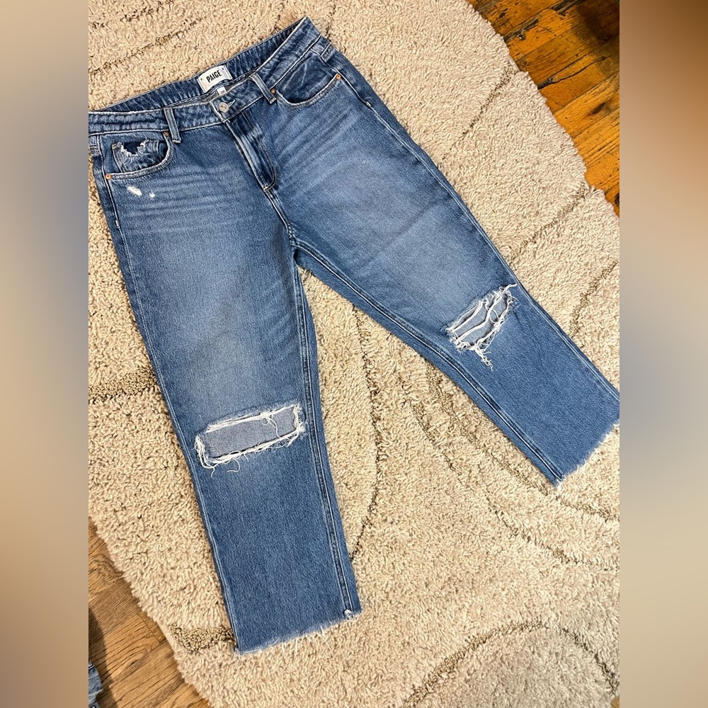 PAIGE Light Blue Distressed Jeans - Noella